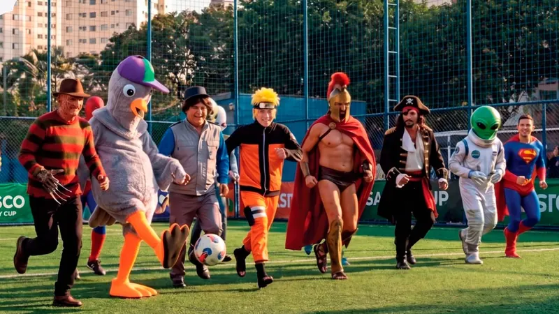 Os personagens entram em campo na primeira edição