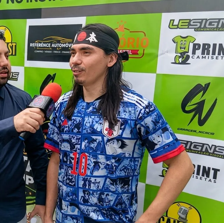 O jogador com a camisa do Japão
